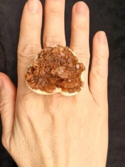 Alternative view of Aragonite & Vegan Ivory Ring - Size 7