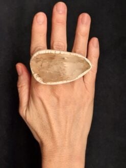 Quartz & Vegan Ivory Ring - Size 8