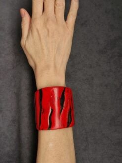 Red & Black Flat Cuff - Size S - M
