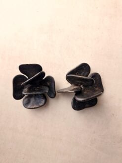 Alternative view of Black with Gold Sheen Pierced Earrings (14g | 0.49 oz each)