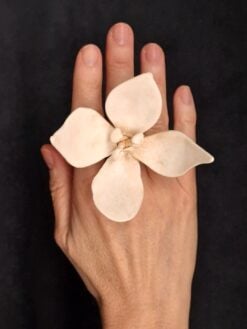 Vegan Ivory Flower Ring - Size 7