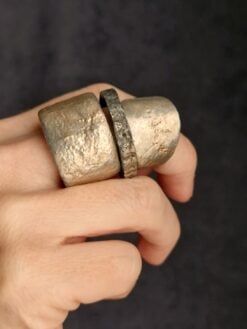 Alternative view of White Bronze Plated Alloy Rings (Set of 3) - Size 11