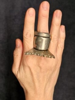Alternative view of White Bronze Plated Alloy Ring (Set of 3) - Size 7.5
