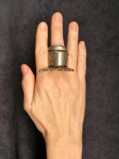 White Bronze Plated Alloy Ring (Set of 3) - Size 7.5