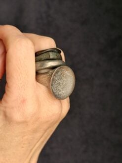 Alternative view of White Bronze Plated Alloy Rings (Set of 4) - Size 8