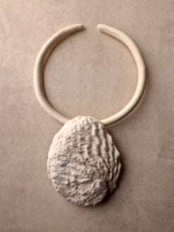 Alternative view of Vegan Ivory Collar Necklace with Faux Shell - Adjustable Size