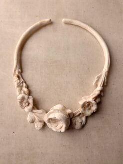 Alternative view of Vegan Ivory Flower Collar Necklace (Select Size)