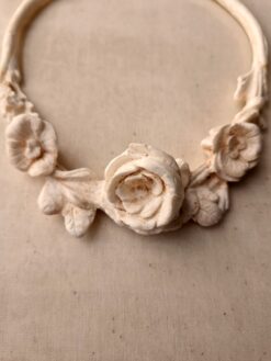 Vegan Ivory Flower Collar Necklace (Select Size) - Image 3