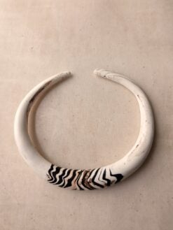 Alternative view of Vegan Ivory & Black Collar Necklace - Size M - L