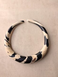Alternative view of Black & Vegan Ivory Collar Necklace - Size Small