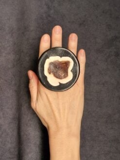 Black & Vegan Ivory Ring - Size 8
