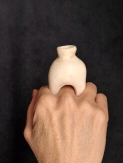 Vegan Ivory Sculptured Ring - Size 8.5