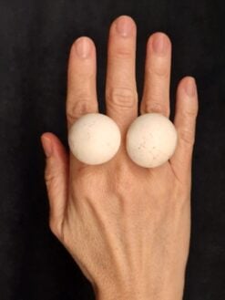 Vegan Ivory Sculptured Ring - Size 6.5