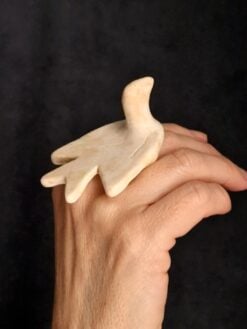 Alternative view of Vegan Ivory Sculptured Ring - Size 7.5