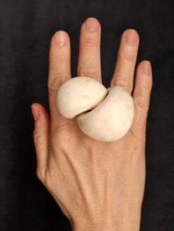 Vegan Ivory Sculptured Ring - Size 8.5