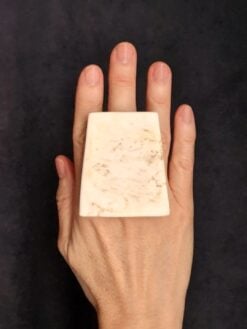 Vegan Ivory Sculptured Ring - Size 6.5