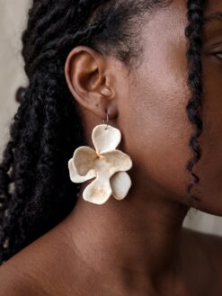 Vegan Ivory Pierced Earrings (14g | 0.49 oz each)