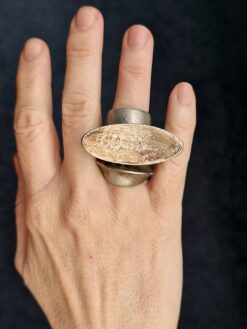 White Bronze Plated Alloy Rings (Set of 3) - Size 6