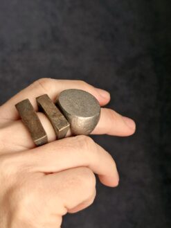 Alternative view of White Bronze Plated Alloy Rings (Set of 3) - Size 6.5