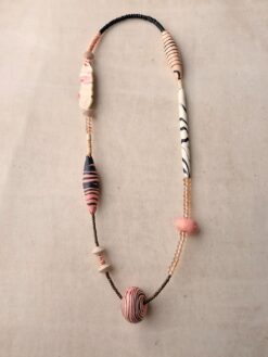 Alternative view of Pink & Black Bead Necklace