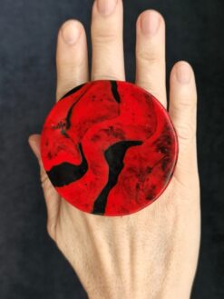 Red & Black Ring - Size 8