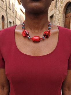 Red & Black Necklace (Adjustable Length)