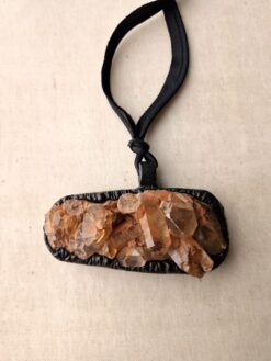 Alternative view of Orange River Crystal & Black Necklace (Adjustable Length)