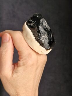 Alternative view of Apache Tear & Vegan Ivory Ring - Size 8
