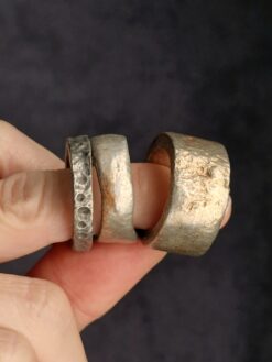 Alternative view of White Bronze Plated Alloy Rings (Set of 3) - Size 11