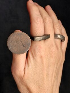 Alternative view of White Bronze Plated Alloy Ring (Set of 3) - Size 6