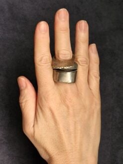 Alternative view of White Bronze Plated Alloy Rings (Set of 3) - Size 9