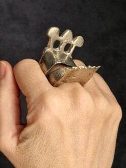 Alternative view of White Bronze Plated Alloy Rings (Set of 4) - Size 9