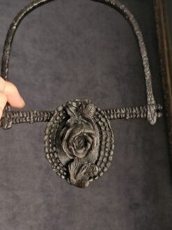 Alternative view of Black Collar Necklace - Size Medium