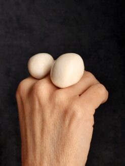 Alternative view of Vegan Ivory Sculptured Ring - Size 7
