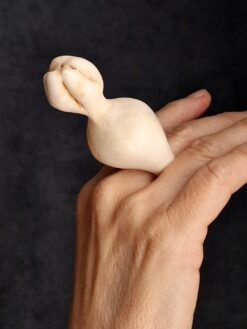 Vegan Ivory Sculptured Ring - Size 7